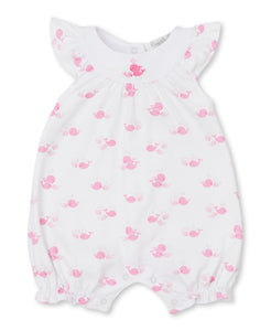 Whale Wonder Short Playsuit PRT - Pink