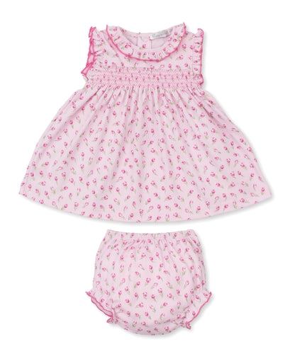 Tulip Blossoms Dress Set PRT Smk - Pink