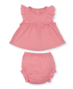 Flamingo Love Sunsuit Set - Pink