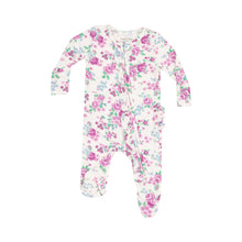 Load image into Gallery viewer, Cute Little Roses 2 Way Ruffle Zipper Footie