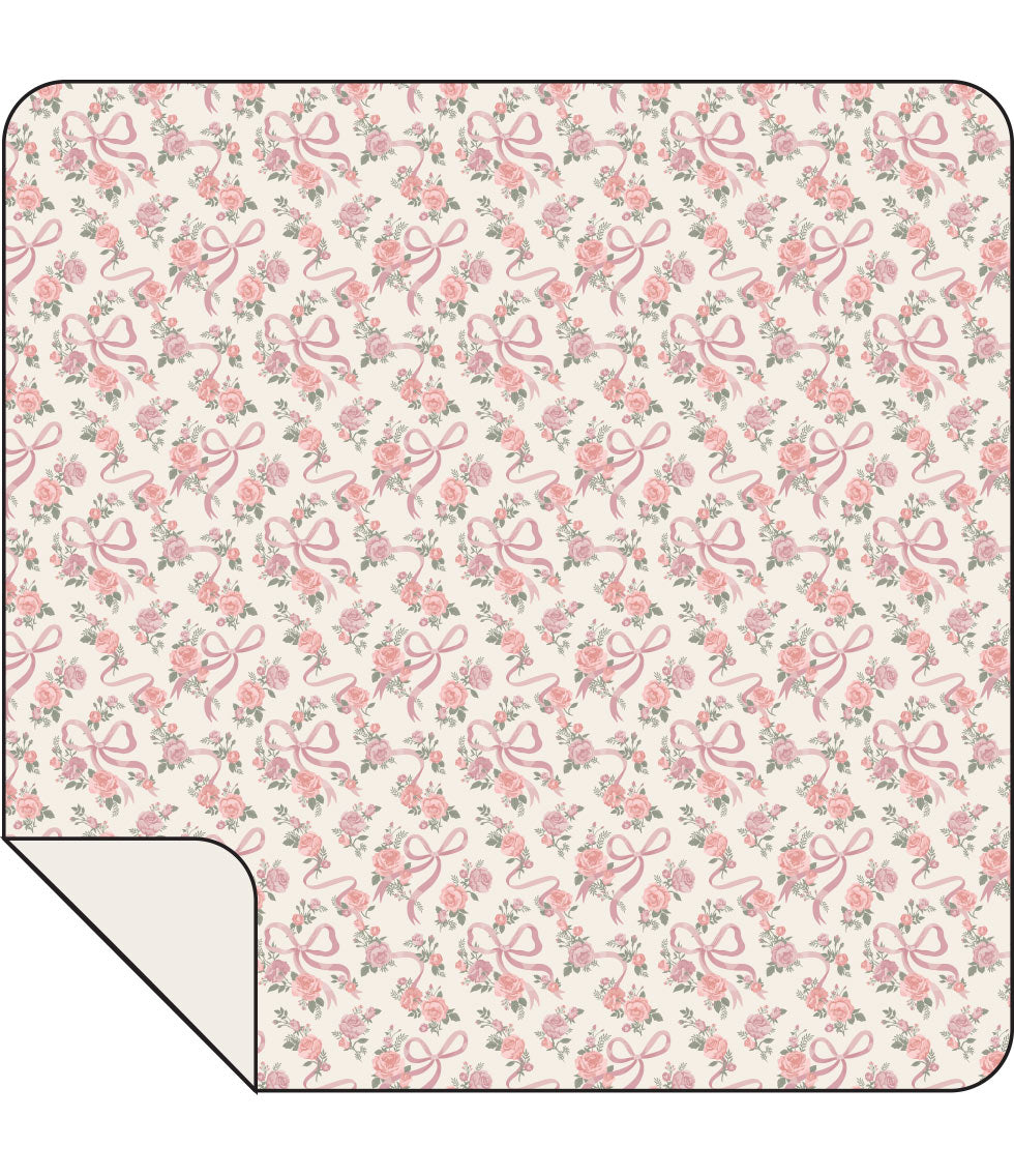 Ribbon And Flowers Swaddle Blanket