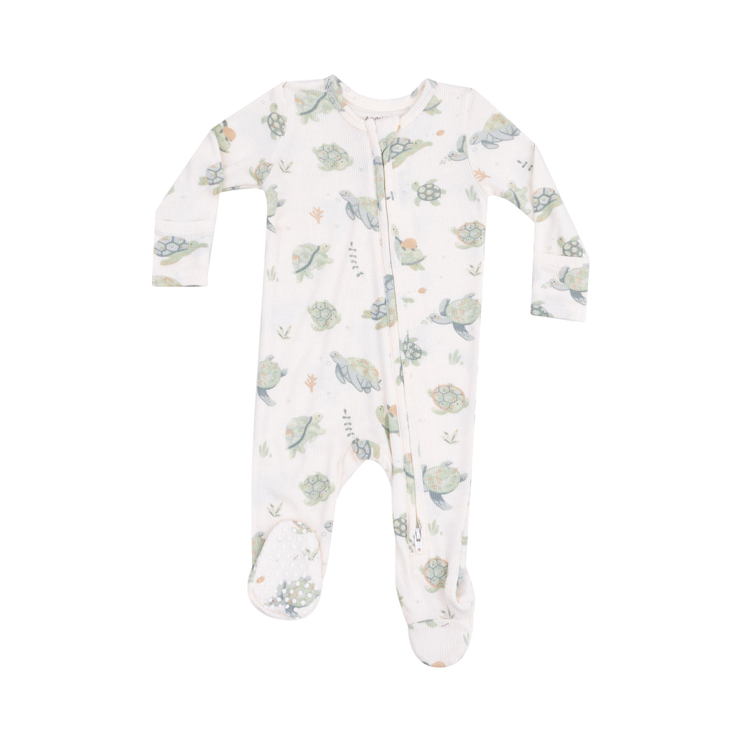 Sea Turtles 2 Way Zipper Footie