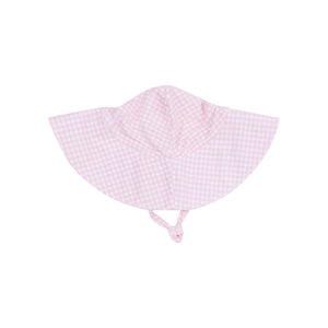 Mini Gingham - Pink  Wide Brim Sunhat