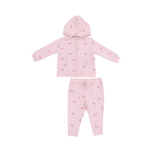Bow French Terry Hoodie And Jogger