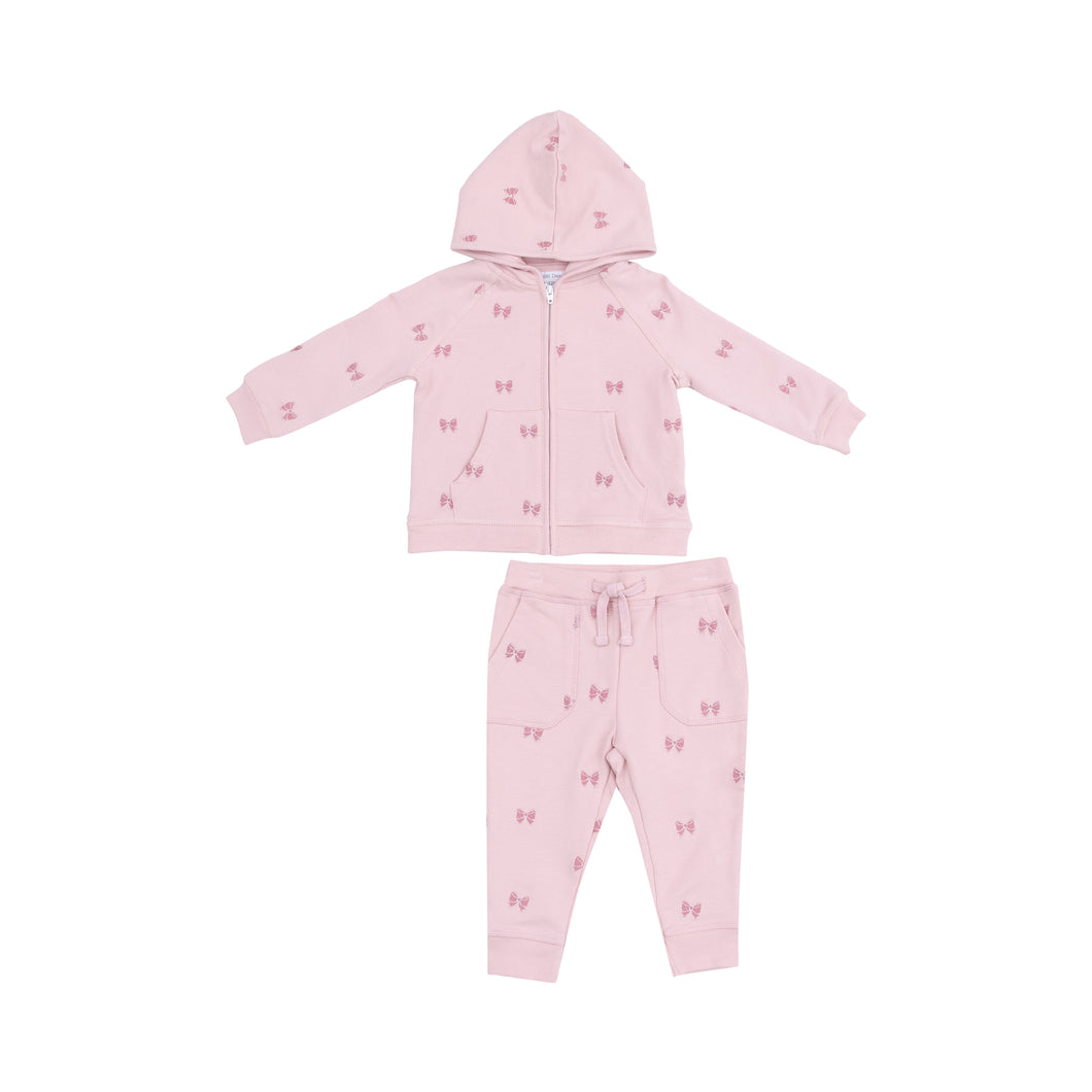 Bow French Terry Hoodie And Jogger