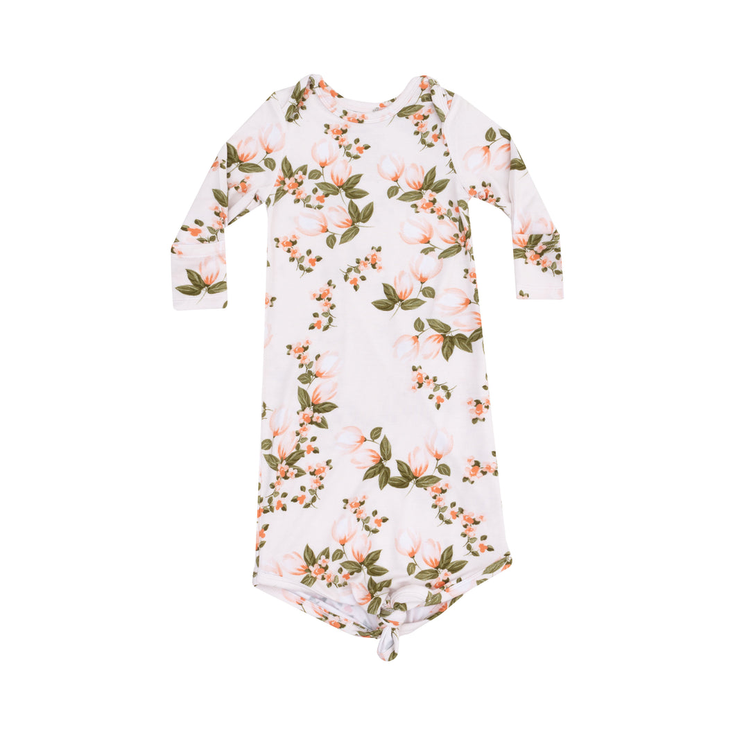 Floating Magnolia  Knotted Gown