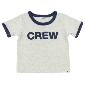oh baby! Navy Crew Billie Ringer Tee BR - Heather Gray