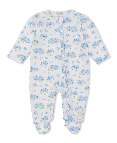 Heavenly Hydrangeas Footie w/ Zip PRT - Light Blue