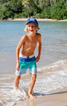 Load image into Gallery viewer, Block Stripe Boardshort - Blue Marina