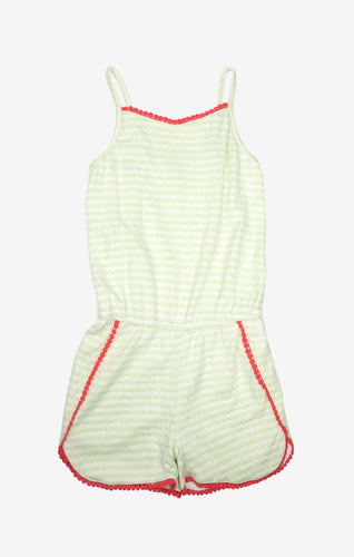 Novia Romper - Light Green Stripe