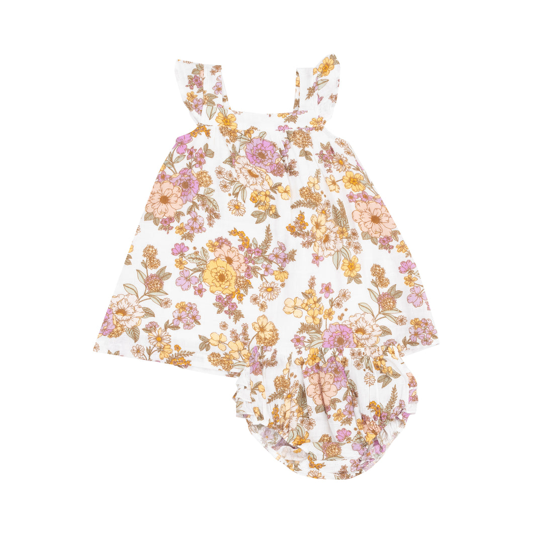 Anna May Floral Sundress & Diaper Cover (Dress Only)