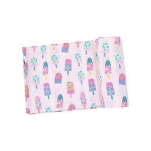 Floral Popsicles Swaddle Blanket
