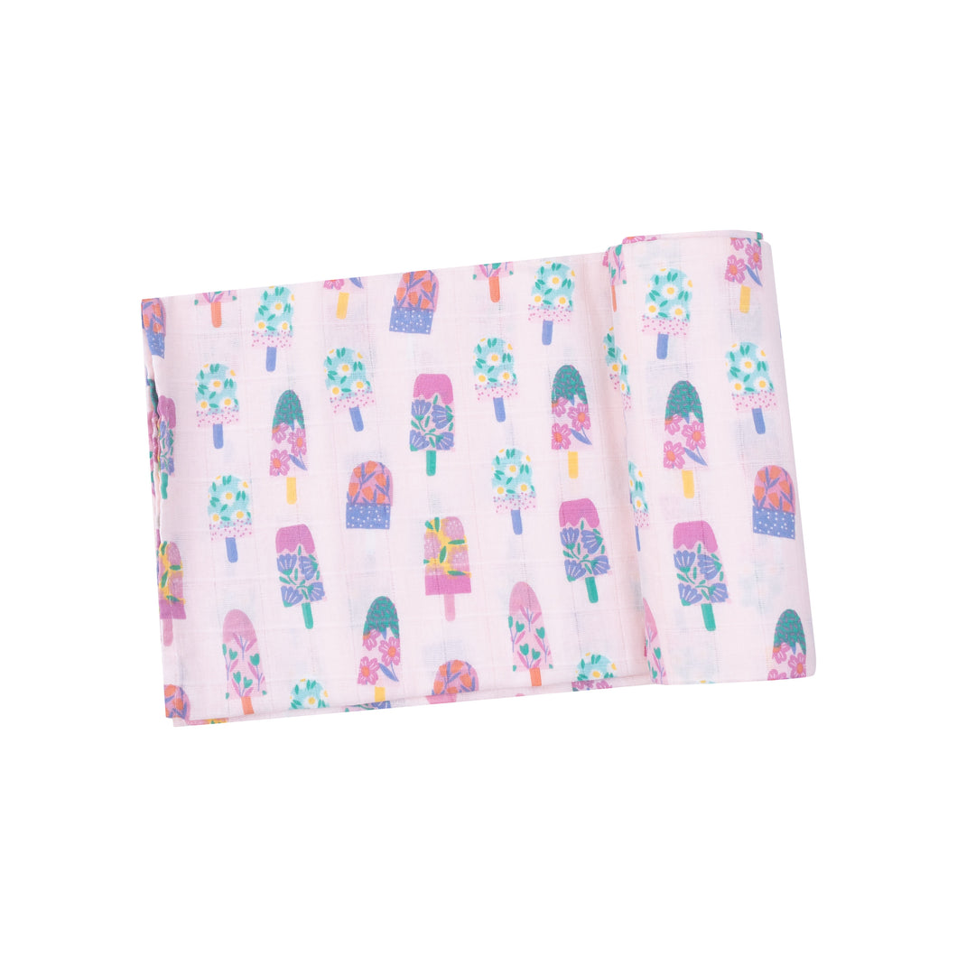 Floral Popsicles Swaddle Blanket
