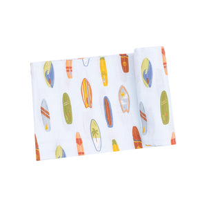 Vintage Surfboards Swaddle Blanket