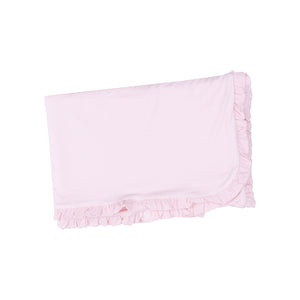 Stripe Classic Pink Ruffle Receiving Blanket