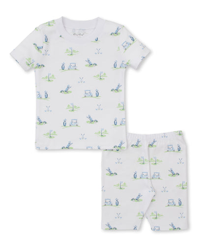 Fairway Foursom Short PJ Set Snug PRT - Multi Blue
