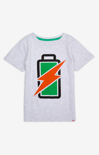 Graphic Short Sleeve Tee - Cloud Heather