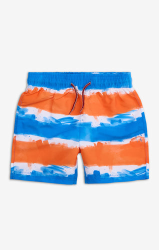Mid Length Swim Trunks - Painter's Stripe