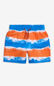 Mid Length Swim Trunks - Painter's Stripe
