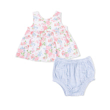 Load image into Gallery viewer, Cute Little Roses - Infant Dress with Bow and Bloomer