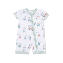 Load image into Gallery viewer, Golfing Teddy Bears - Shortie 2 Way Zipper Romper