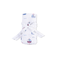 Load image into Gallery viewer, Bubbly Sailboats Pink - Swaddle Blanket
