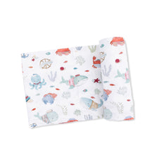 Load image into Gallery viewer, Sailor Sea Creatures - Swaddle Blanket