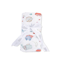Load image into Gallery viewer, Sailor Sea Creatures - Swaddle Blanket