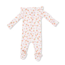 Load image into Gallery viewer, Little Peaches - 2 Way Ruffle Sleeve Zipper Footie