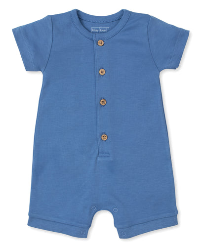 Little Tigers Short Playsuit - Blue