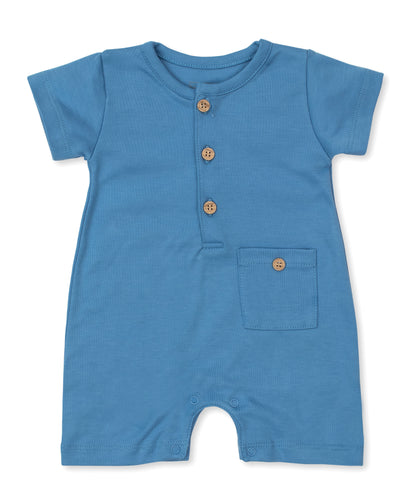 Star Zone Short Playsuit - Blue