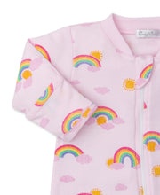 Load image into Gallery viewer, PJs Sunshine Rainbows Footie w/ Zip PRT