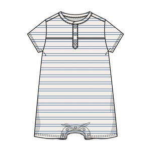 Anchor Rib Stripe Rib Henley Shortall
