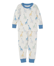 Load image into Gallery viewer, Giraffe Friends Pajama Set Snug PRT - Multi Blue
