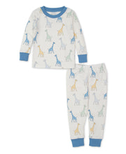 Load image into Gallery viewer, Giraffe Friends Pajama Set Snug PRT - Multi Blue