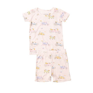 Bikes Pink Short Lounge Wear Set
