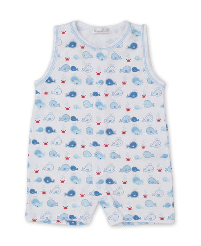 Whale Watch Slvless Playsuit PRT - Multi Blue