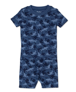 PJs Shark Shivers Short PJ Set Snug PRT - Blue