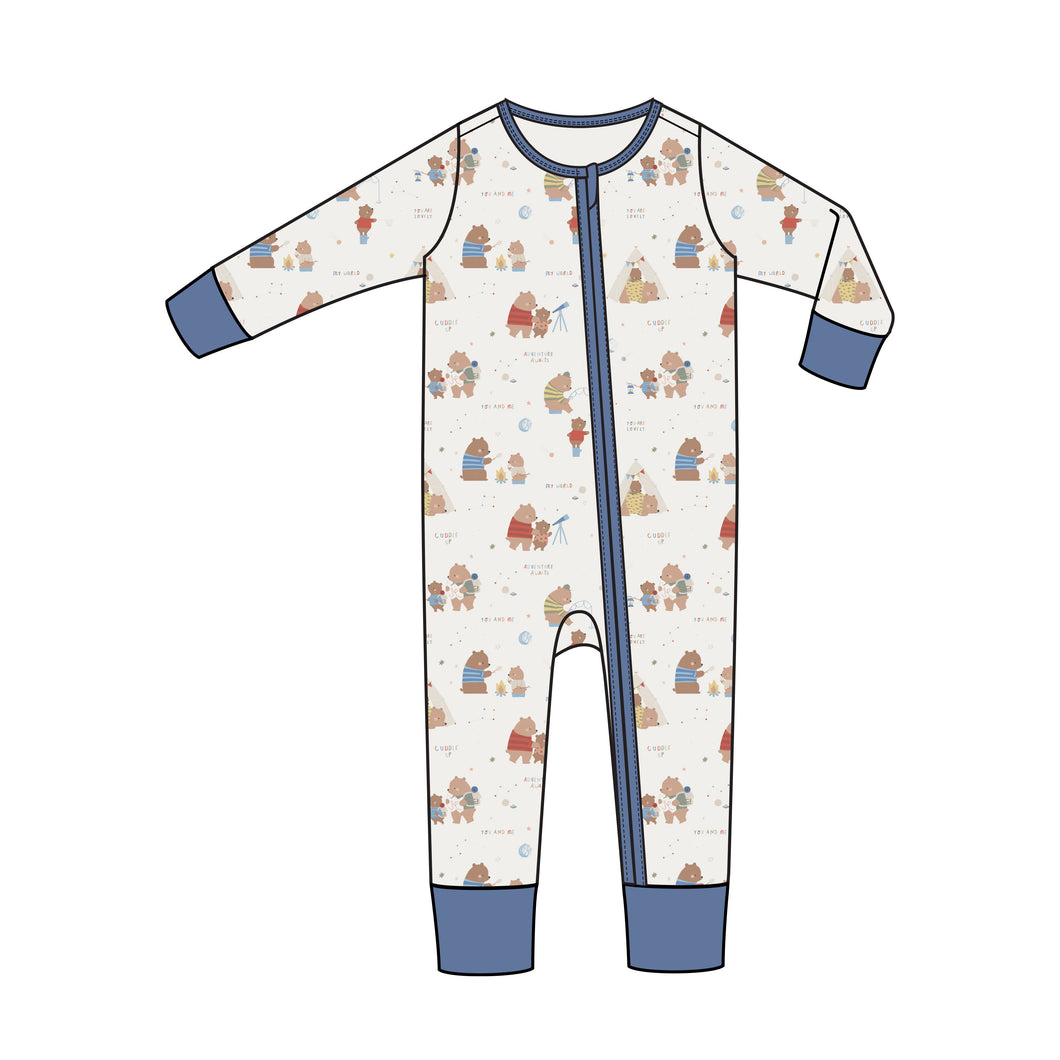 Camping Bear Adventures 2 Way Zipper Romper