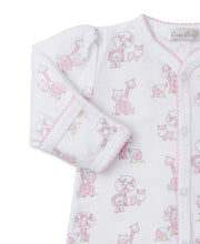 Load image into Gallery viewer, Gingham Jungle Footie PRT - Pink