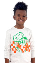 Load image into Gallery viewer, Graphic Long Sleeve Tee Puperoni Pizza - Cloud Heather