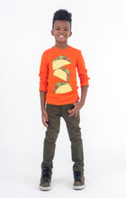 Load image into Gallery viewer, Graphic Long Sleeve Tee Taco Night - Orange