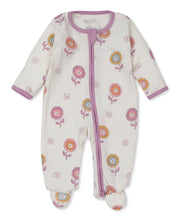 Load image into Gallery viewer, Pretty Blossoms Footie w/ Zip PRT - Multi