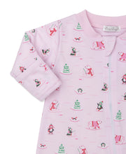Load image into Gallery viewer, Pjs Penguins and Polar Bears Footie w/ Zip PRT - Multi Pink