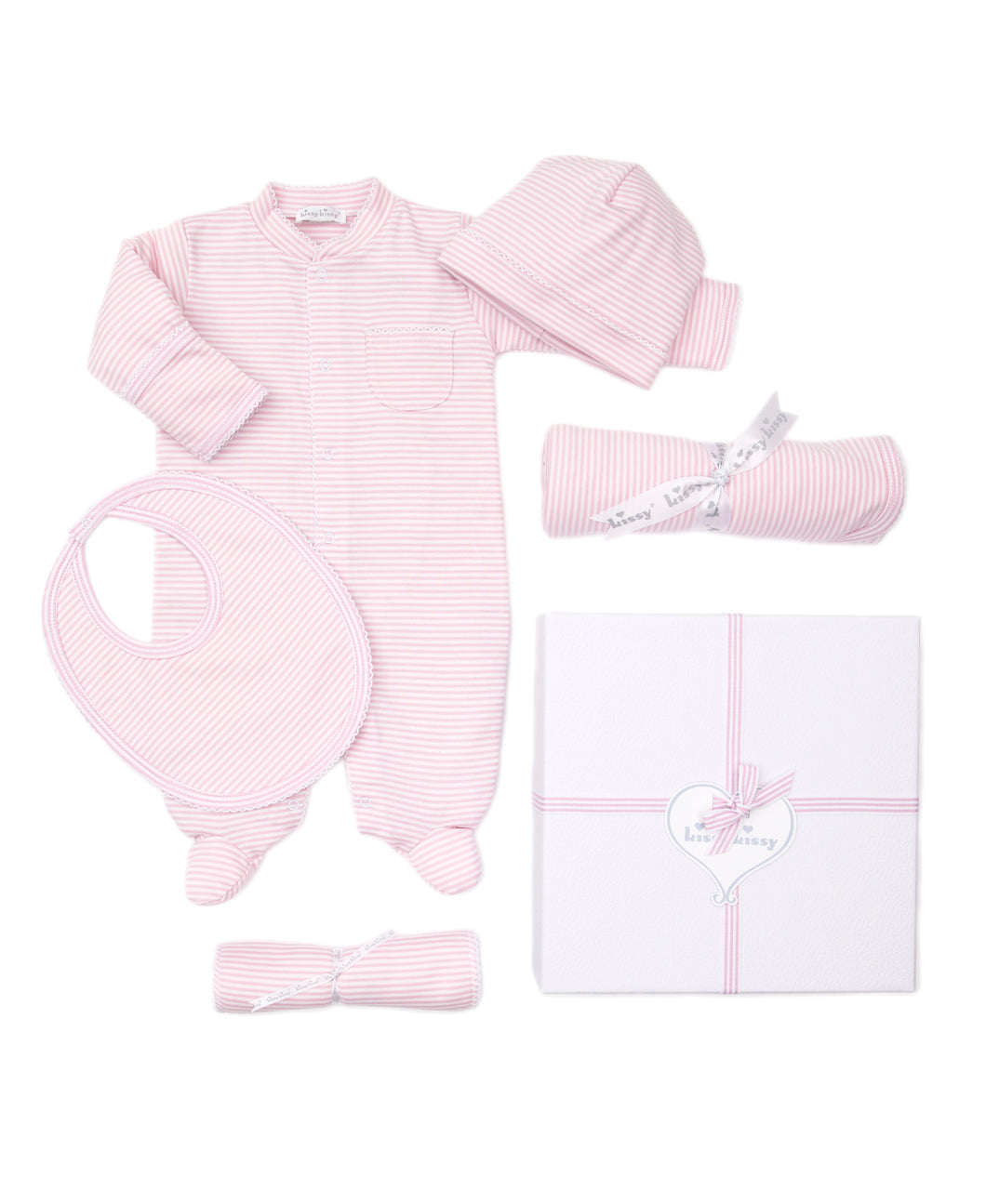 Stripes 5PC Gift Set w/ Gift Box - Pink