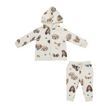 Load image into Gallery viewer, French Terry Vintage Puppy Faces -  Hoodie And Jogger