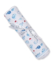 Load image into Gallery viewer, Whale Watch Blanket PRT - Multi Blue