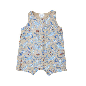 Nautical Notebook Shortie Romper