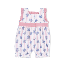 Load image into Gallery viewer, Stripe Dot Roses - Bow Playsuit