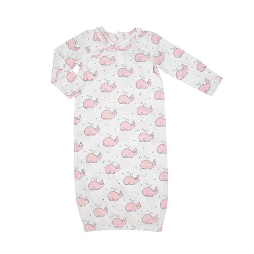 Bubble Whale Pink Kimono Gown